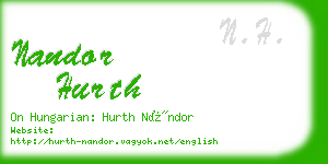 nandor hurth business card